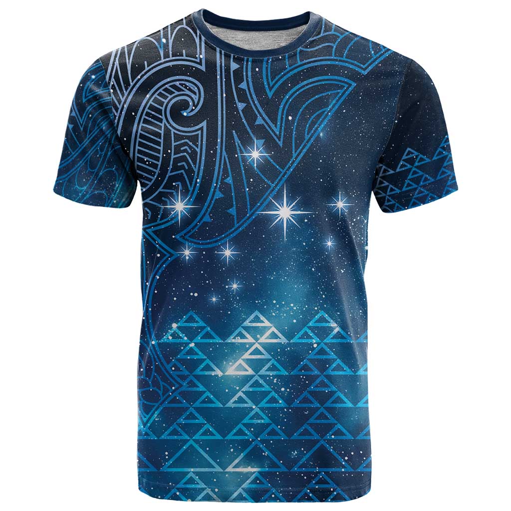 New Zealand Matariki T Shirt Taniko Aramoana With Maori Galaxy Sky Night LT9 Galaxy - Polynesian Pride