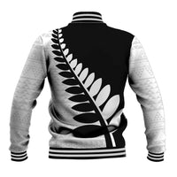 New Zealand Silver Fern Niho Taniwha Baseball Jacket LT9 - Polynesian Pride