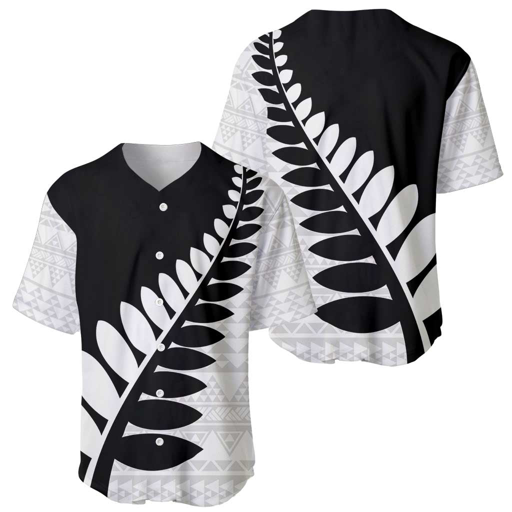 New Zealand Silver Fern Niho Taniwha Baseball Jersey LT9 - Polynesian Pride