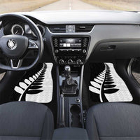 New Zealand Silver Fern Niho Taniwha Car Mats LT9 Set 2pcs - Front Black - Polynesian Pride