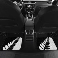 New Zealand Silver Fern Niho Taniwha Car Mats LT9 Set 2pcs - Back Black - Polynesian Pride