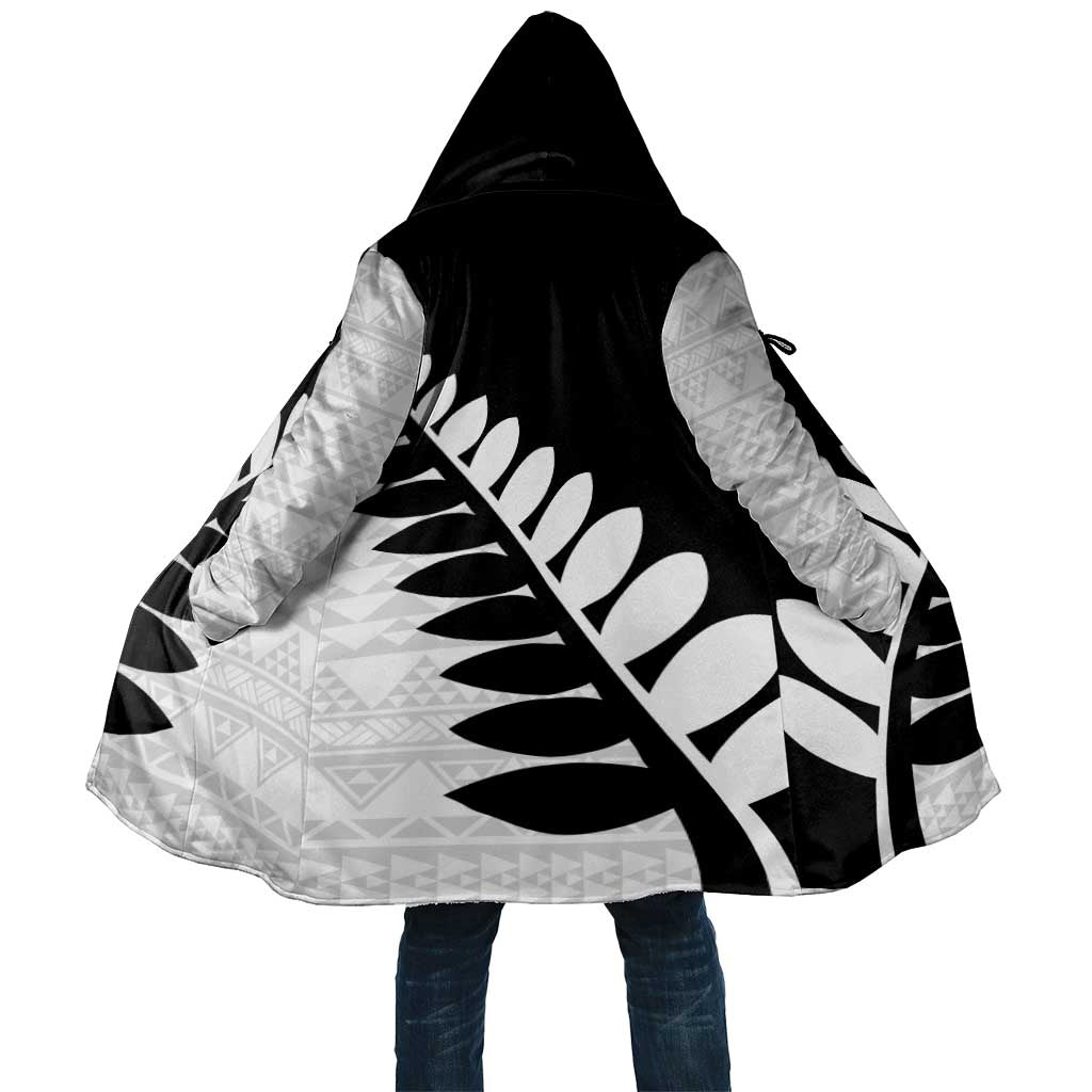 New Zealand Silver Fern Niho Taniwha Cloak LT9 Unisex Black - Polynesian Pride