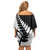 New Zealand Silver Fern Niho Taniwha Off Shoulder Short Dress