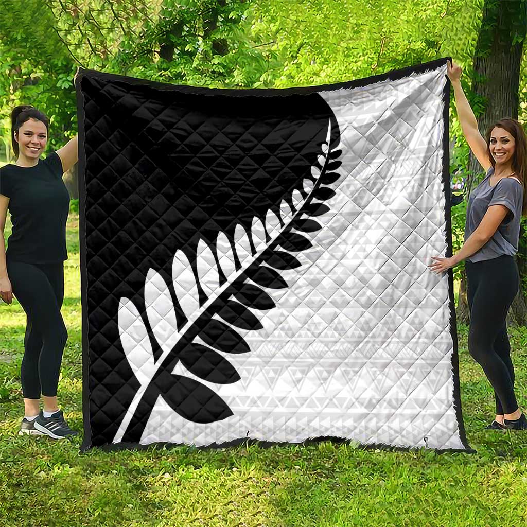 New Zealand Silver Fern Niho Taniwha Quilt LT9 - Polynesian Pride