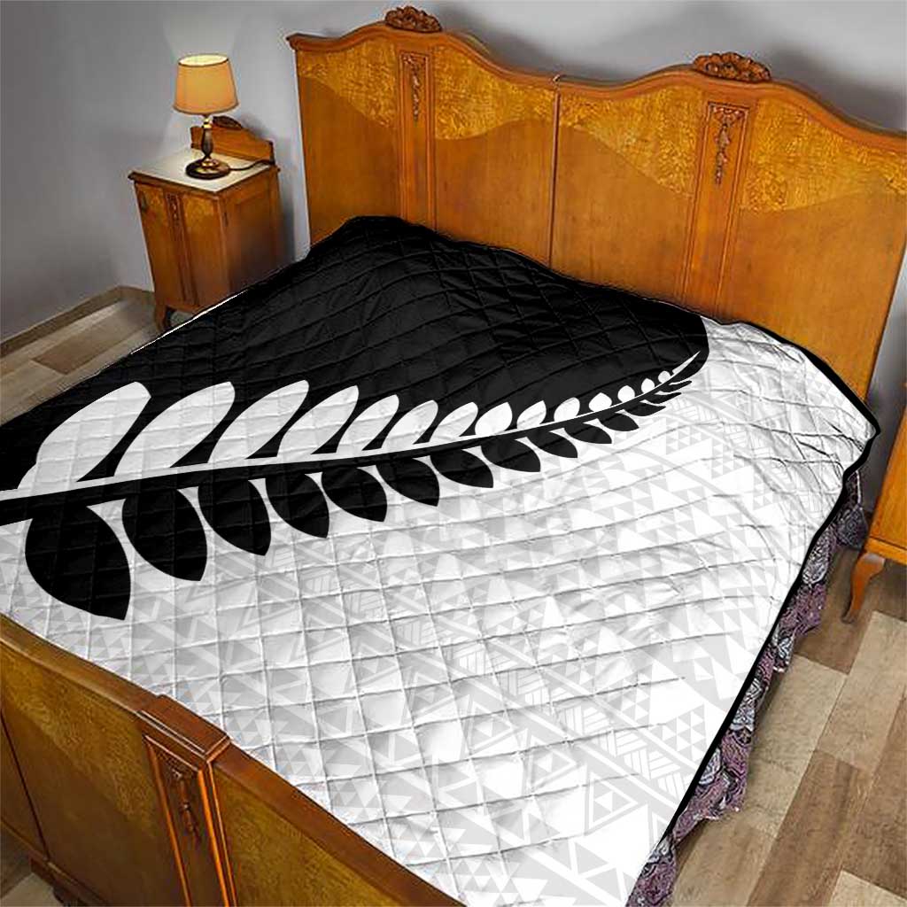 New Zealand Silver Fern Niho Taniwha Quilt LT9 - Polynesian Pride