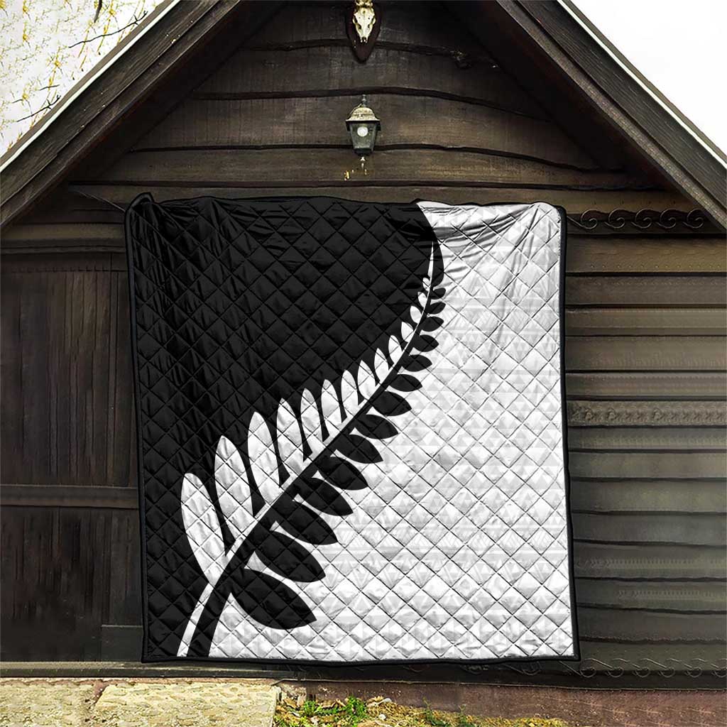 New Zealand Silver Fern Niho Taniwha Quilt LT9 - Polynesian Pride