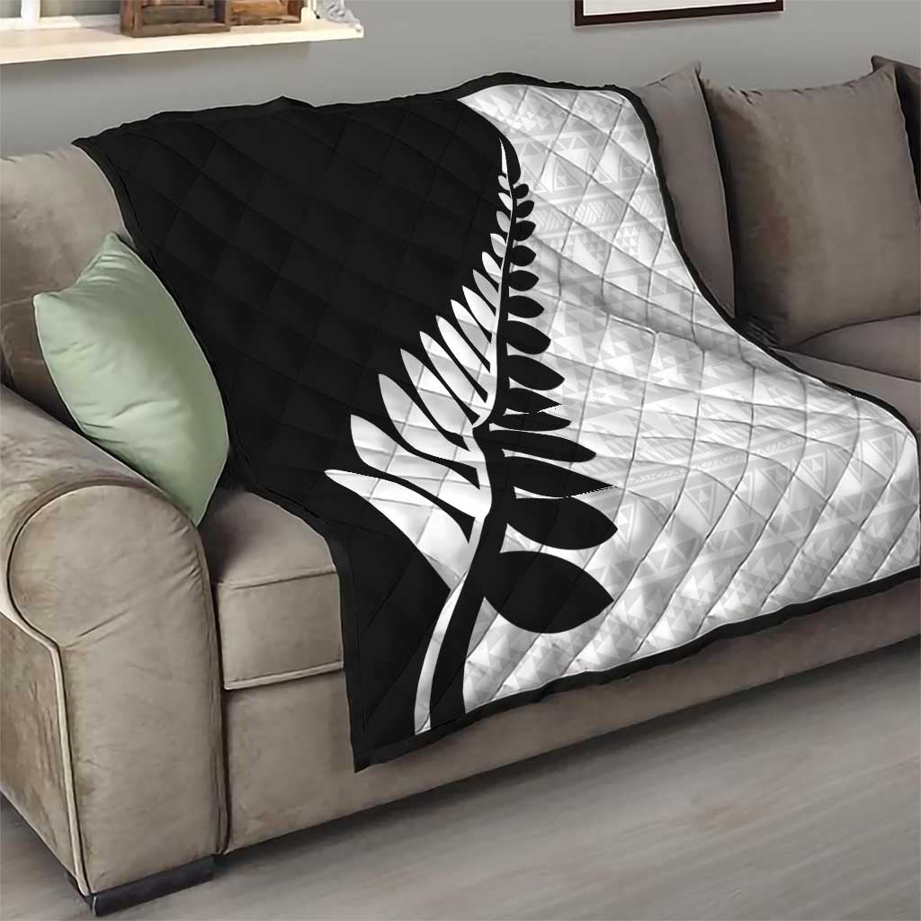 New Zealand Silver Fern Niho Taniwha Quilt LT9 - Polynesian Pride