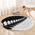 New Zealand Silver Fern Niho Taniwha Round Carpet