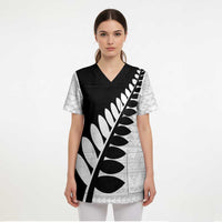 New Zealand Silver Fern Niho Taniwha Scrub Top LT9 - Polynesian Pride