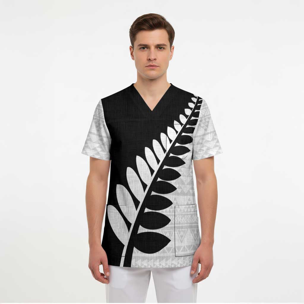 New Zealand Silver Fern Niho Taniwha Scrub Top LT9 - Polynesian Pride