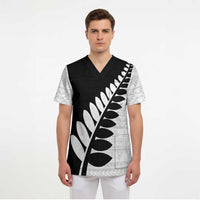 New Zealand Silver Fern Niho Taniwha Scrub Top LT9 - Polynesian Pride