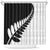 New Zealand Silver Fern Niho Taniwha Shower Curtain