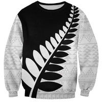 New Zealand Silver Fern Niho Taniwha Sweatshirt LT9 Unisex Black - Polynesian Pride