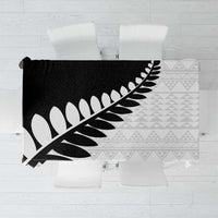 New Zealand Silver Fern Niho Taniwha Tablecloth LT9 Black - Polynesian Pride