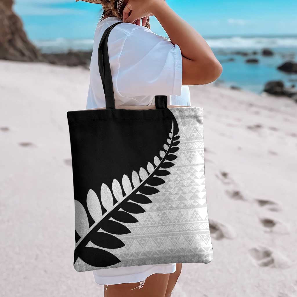 New Zealand Silver Fern Niho Taniwha Tote Bag LT9 - Polynesian Pride