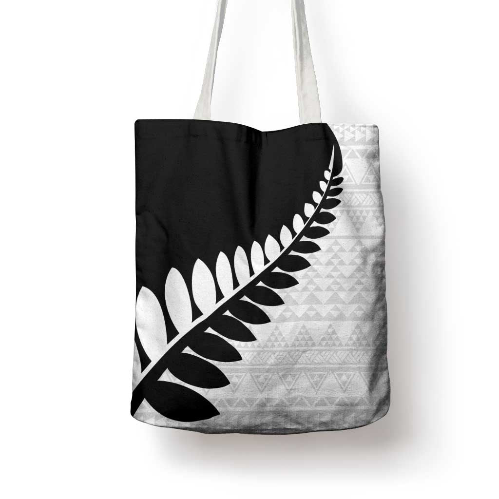 New Zealand Silver Fern Niho Taniwha Tote Bag LT9 - Polynesian Pride