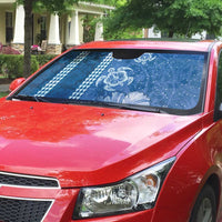 Blue Hibiscus Turle Auto Sun Shade Hawaiian Style Tribal Tapa Pattern LT9 - Polynesian Pride