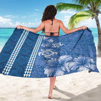 Blue Hibiscus Turle Sarong Hawaiian Style Tribal Tapa Pattern LT9 - Polynesian Pride