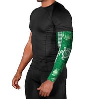 Green Hibiscus Turle Arm Sleeves Hawaiian Style Tribal Tapa Pattern LT9 - Polynesian Pride