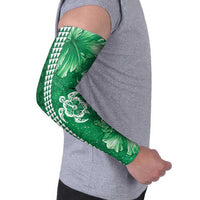 Green Hibiscus Turle Arm Sleeves Hawaiian Style Tribal Tapa Pattern LT9 - Polynesian Pride