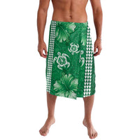 Green Hibiscus Turle Lavalava Hawaiian Style Tribal Tapa Pattern LT9 Green - Polynesian Pride