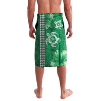 Green Hibiscus Turle Lavalava Hawaiian Style Tribal Tapa Pattern LT9 - Polynesian Pride