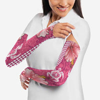 Pink Hibiscus Turle Arm Sleeves Hawaiian Style Tribal Tapa Pattern LT9 - Polynesian Pride