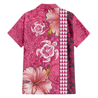 Pink Hibiscus Turle Hawaiian Shirt Hawaiian Style Tribal Tapa Pattern LT9 - Polynesian Pride