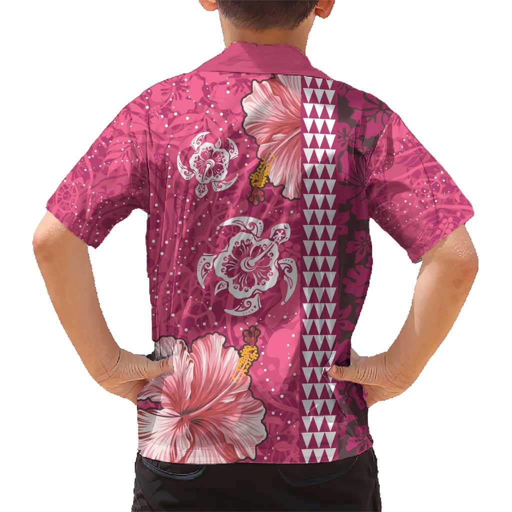Pink Hibiscus Turle Hawaiian Shirt Hawaiian Style Tribal Tapa Pattern LT9 - Polynesian Pride