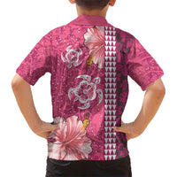 Pink Hibiscus Turle Hawaiian Shirt Hawaiian Style Tribal Tapa Pattern LT9 - Polynesian Pride