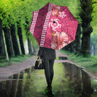 Pink Hibiscus Turle Umbrella Hawaiian Style Tribal Tapa Pattern LT9 - Polynesian Pride
