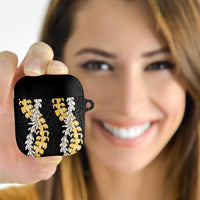 Puakenikeni and Maile Lei AirPods Case Black Double Strand Lei LT9 Black - Polynesian Pride