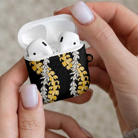Puakenikeni and Maile Lei AirPods Case Black Double Strand Lei LT9 - Polynesian Pride