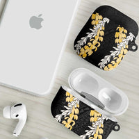 Puakenikeni and Maile Lei AirPods Case Black Double Strand Lei LT9 - Polynesian Pride