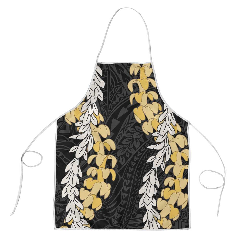 Puakenikeni and Maile Lei Apron Black Double Strand Lei LT9 Black - Polynesian Pride