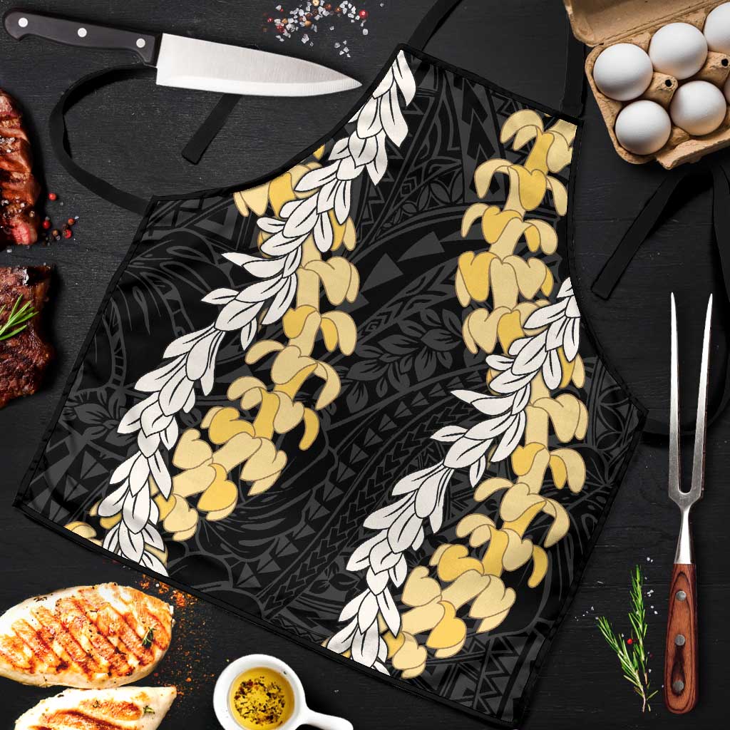 Puakenikeni and Maile Lei Apron Black Double Strand Lei LT9 Black - Polynesian Pride