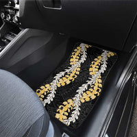 Puakenikeni and Maile Lei Car Mats Black Double Strand Lei LT9 - Polynesian Pride