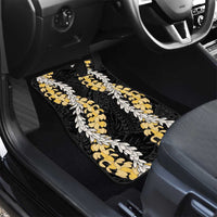 Puakenikeni and Maile Lei Car Mats Black Double Strand Lei LT9 - Polynesian Pride