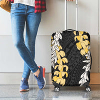 Puakenikeni and Maile Lei Luggage Cover Black Double Strand Lei LT9 - Polynesian Pride