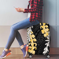 Puakenikeni and Maile Lei Luggage Cover Black Double Strand Lei LT9 - Polynesian Pride