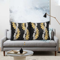 Puakenikeni and Maile Lei Pillow Cover Black Double Strand Lei LT9 - Polynesian Pride