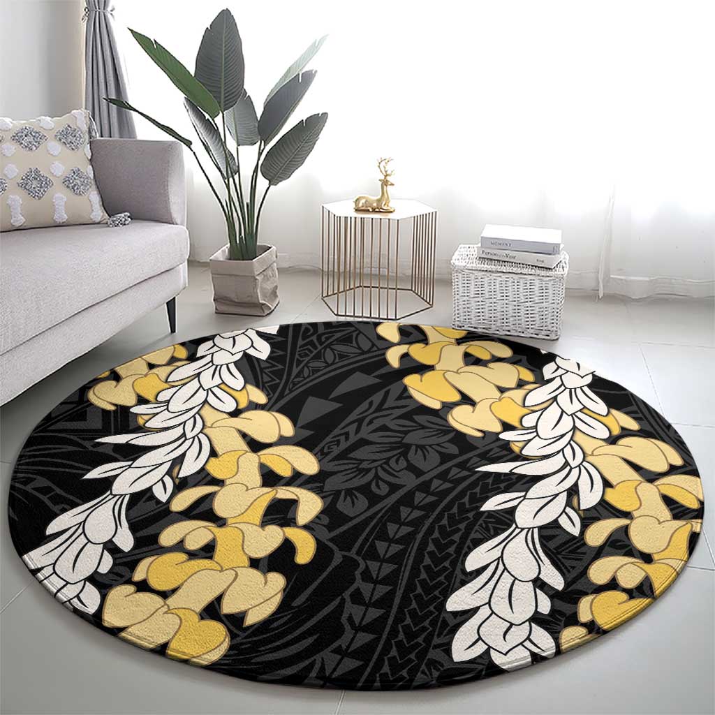 Puakenikeni and Maile Lei Round Carpet Black Double Strand Lei LT9 - Polynesian Pride