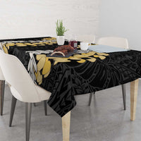 Puakenikeni and Maile Lei Tablecloth Black Double Strand Lei LT9 - Polynesian Pride