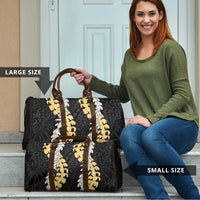 Puakenikeni and Maile Lei Travel Bag Black Double Strand Lei LT9 - Polynesian Pride
