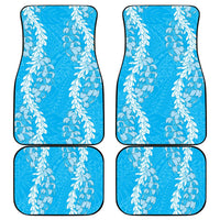 Puakenikeni and Maile Lei Car Mats Blue Double Strand Lei LT9 - Polynesian Pride