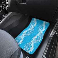 Puakenikeni and Maile Lei Car Mats Blue Double Strand Lei LT9 - Polynesian Pride
