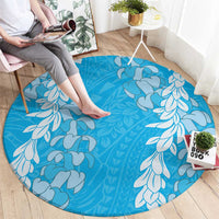 Puakenikeni and Maile Lei Round Carpet Blue Double Strand Lei LT9 - Polynesian Pride