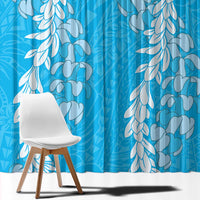 Puakenikeni and Maile Lei Window Curtain Blue Double Strand Lei LT9 - Polynesian Pride