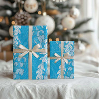 Puakenikeni and Maile Lei Wrapping Paper Blue Double Strand Lei LT9 - Polynesian Pride