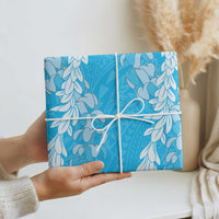 Puakenikeni and Maile Lei Wrapping Paper Blue Double Strand Lei LT9 - Polynesian Pride